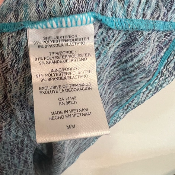 MPG Size Medium Aqua Print Athletic Wear size M - Picture 5 of 7